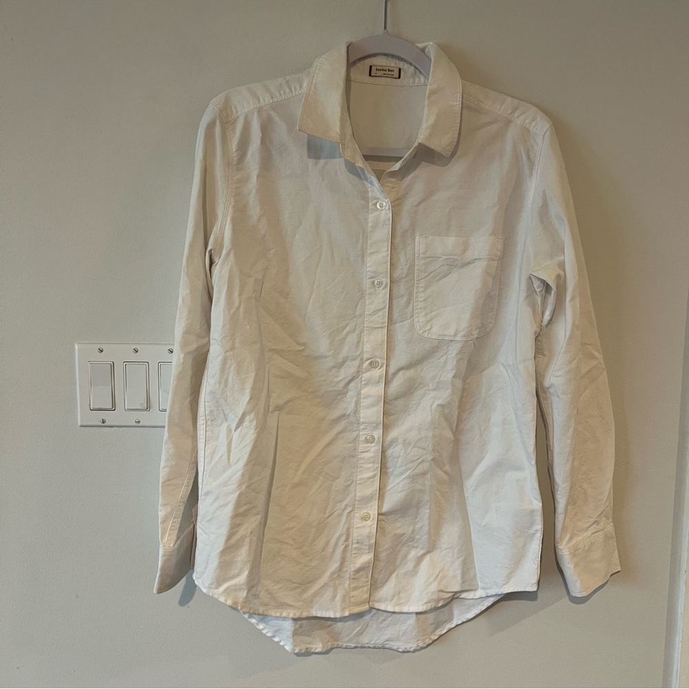 Sunday Best Ivory Button-Up White Cotton Blouse Women’s Small Aritzia Top Shirt